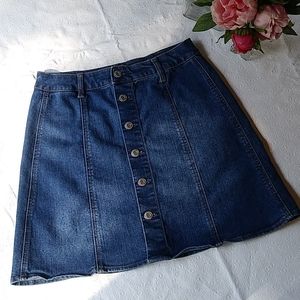 Button Up Denim Skirt Size 6/8